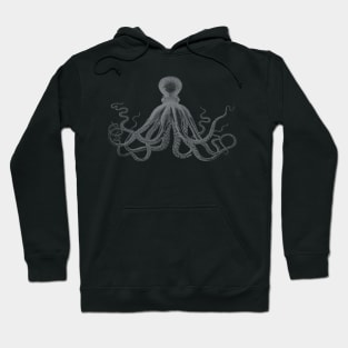 Octopus | Vintage Octopus | Tentacles | Sea Creatures | Nautical | Ocean | Sea | Beach | Grey | Hoodie